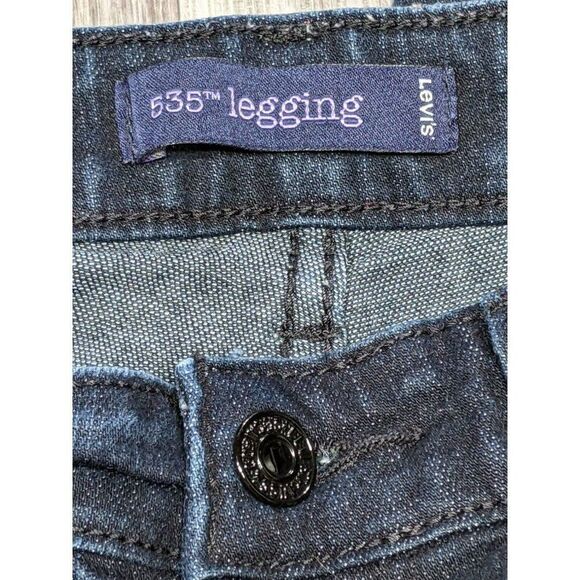 (3/$35) Levis 535 Size 7 Embroidered Pockets Skinny Denim Blue Jeans Jeggings - Picture 5 of 12